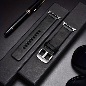 TEMU Apple Watch 10 6 5 4 3 Ultra SE 2에 적합한 캐주얼 인조 가죽 시계줄, 소프트 스마트워치 스트랩 38 40 41 42 44 45 46 49mm