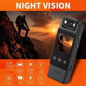 TEMU 1개 1080P FHD 초소형 야간 투시 기능, 회전 렌즈, 내장 카드 리더기, USB 충전식 1200mAh 배터리, 경량 디자인의 어드벤처용 자전거 및 여행 카메라 - 아웃도어 모험, 사이클링, 러닝, 스키, 하이킹, 익스트림 스포츠에 적합, 추수감사절, 할로윈, 크리스마스 선물 추천