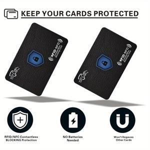 TEMU 3/5개 RFID/NFC 차단 카드, 초슬림 패션 디자인, 알루미늄 소재, 충전 필요 없음, 배터리 없음, 남성 및 여성용, 신용 카드 보호, 지갑 안전 키 라벨, 신원 도용 방지