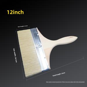 TEMU 12인치 넓은 브러시 - 집의 장식과 산업 유지 보수용으로 효율적인 큰 페인트 롤러, 내구성 있는 플라스틱 섬유 실, 방수 백킹, 벽 페인팅 및 얼룩 제거용으로 부드러운 마감, 벽 페인팅 브러시|인체공학적 손잡이|강력한 브러시, 벽 페인팅 브러시