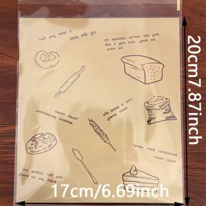 TEMU 100개 HONDREN 밀봉 빵 가방 - 쉽게 보관할 수 있는 일회용 플라스틱 포장 - 빵, 크로이상, 빵, 케이크 및 건조 과일 보관에 완벽 - 두꺼운 및 내구성 있는 디자인, 안전한 닫힘, 빵 보관 가방, 스니그 핏 디자인