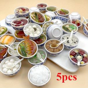 TEMU 5pcs 세트의 아름다운 중국식 시뮬레이션 음식 모델, 영화 및 텔레비전 속편 룸 장식에 적합한 완벽한 생일 선물