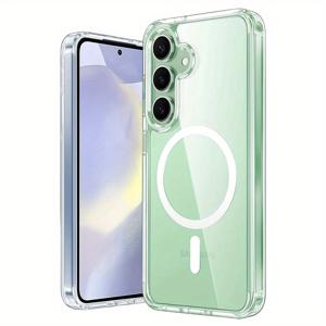 TEMU 강력한 자석 케이스, Samsung Galaxy S25, S24, S23, S22, S21 FE Ultra Plus와 호환 가능, 무선 충전을 위한 디자인, 투명한 소프트 커버가 포함되어 있습니다.|S21케이스|S22케이스