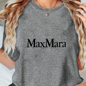 TEMU MAXMARA 여성 그래픽 프린트 티셔츠 - 부드럽고 통기성이 좋은 폴리에스터 블렌드 반팔 캐주얼 여름 상의, 빠른 건조 및 편리한 관리, 둥근 넥, 야외 활동 및 캐주얼 의상에 적합, 올 시즌 편안함, 다용도 의류 | 둥근 넥 셔츠 | 편안함