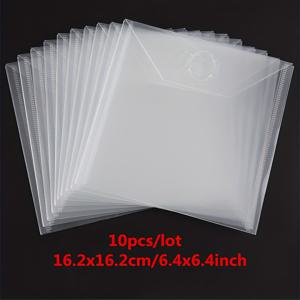 TEMU 브라이어트 브이 클리어 플라스틱 보관함 & 봉투 - 16x16cm 투명한 정리함, 컬러링 마커, 블렌딩 브러쉬 & 공예용품용, 라벨이 붙은 구획이 있는 내구성 있는 문서 홀더