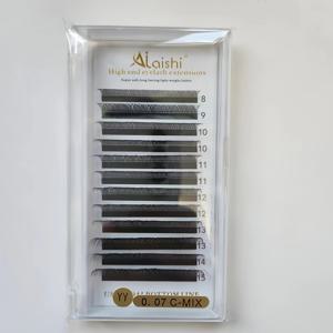 TEMU 애이시 12열 YY 속눈썹 익스텐션 - 0.07mm 두께 자연스러운 스타일 C/D 컬 믹스, 살롱용 속눈썹 익스텐션, 식물성 스쿠알란, 쉬운 부착 및 재사용 가능, 혼합 길이 6-15mm