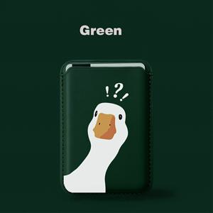 TEMU 1개의 만화 오리 인조 가죽 자석 카드 홀더 지갑 iPhone 12/13/14/15/16 시리즈 - iPhone 16 Pro Max와 호환 가능, 안전한 지갑 케이스 액세서리