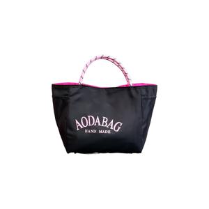 TEMU 여성을 위한 세련된 Aodabag 대용량 토트 백 - 내구성이 뛰어난 옥스포드 원단, 흰색 문자가 있는 검정색, 손잡이 및 크로스바디 숄더 백, 일상 사용 및 출퇴근에 이상적|크로스백|토트백|에코백