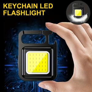 TEMU 울트라 500mAh 충전식 LED 키체인 손전등, 휴대용 USB 충전 미니 포켓 라이트, 비방수 기능, 배터리 구동, 1개 - 캠핑, 하이킹 및 긴급 상황에 이상적|후레쉬
