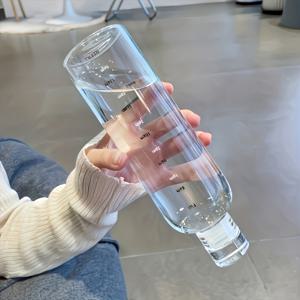 TEMU 누수 방지 및 내구성 있는 대용량 물병, 시간 표시기, PPSU 스케일 컵, 뚜껑 및 빨대 포함 - 아이스 커피 및 음료에 완벽, BPA 프리 플라스틱