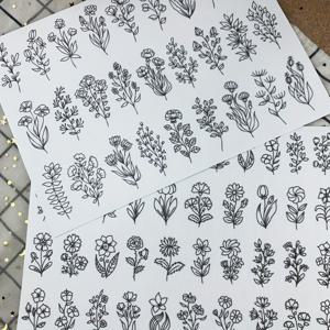 TEMU 68개 DIY 자수 꽃무늬 자체 접착식 수용성 부직포 자수 안정제 자수 초보자 보조기