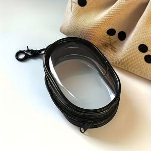 TEMU 1/1pc 휴대용 PVC 케이블 정리함, 캐주얼 스타일 투명 충전기 저장함, 헤드폰 및 데이터 케이블용