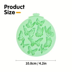 TEMU 새로운 패턴 나비 실리콘 퐁당 몰드 깊은/얕은 패턴 몰드 DIY 슈가크래프트, 폴리머 클레이, 반죽 모델링 몰드 DIY 베이킹 케이크 장식