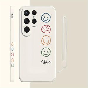 TEMU 휴대폰 케이스, S25플러스/S25/S24 울트라/S23 플러스/S23/S22+/S21/S20 FE/노트20 울트라/10플러스용 보호 커버 + TPU 핸드 스트랩