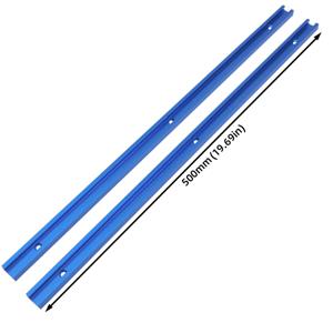 TEMU 2pcs 500MM T19 유니버설 T 트랙, 목공용 프로필 T 트랙, 미리 구멍이 뚫린 마운팅 홀이 있는 T 트랙