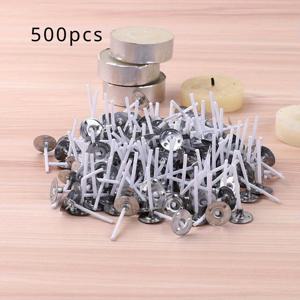 TEMU 500개 1인치 철심 솜 심지, 콩 왁스 DIY 캔들 만들기, 쉬운 점화, 안정적인 불꽃