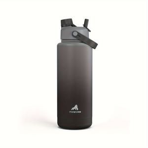 TEMU 1pc POWCAN 40oz 단열 스테인레스 스틸 물병, 누출 방지, BPA 프리, 24시간 동안 음료를 차갑게 유지, 2-in-1 빨대 및 뚜껑, 스포츠, 체육관, 여행 및 학교에 이상적입니다.
