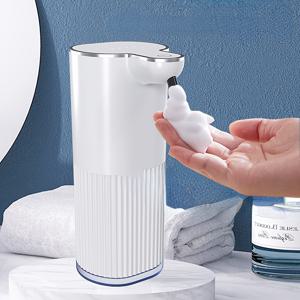 TEMU 대용량 380ml USB 충전식 비누 분배기 - 무선, 터치리스 액체 분배기, 투명 창문, 방수 및 경량 디자인, 가정 및 욕실에 적합, 크리스마스 선물 아이디어, 비누 바 분배기