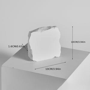 TEMU 1개 북유럽 스타일 화이트 불규칙 석고 포토 프롭 트레이 - 보석, 장식용 액센트 및 사진 소품을 위한 다용도 탁상 디스플레이, 보석 디스플레이 트레이, 보석 트레이