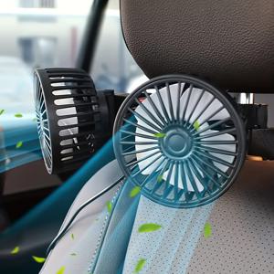 TEMU 휴대용 자동차 시트 팬 - 360° 회전 가능, SUV, RV 및 차량용 무조건 속도 조절 기능이 있는 12V 냉각 공기 순환기, 후면 시트 승객 디자인, 차량 냉각 팬
