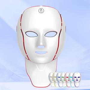 TEMU 7-in-1 목 및 얼굴 미용 마스크, USB 충전식, 터치 스크린 제어, 다색 얼굴 미용 기기 - 여성에게 이상적인 선물, 데이 선물, 미용 마스크 | 현대적인 얼굴 기기 | 충전식 배터리, 얼굴 미용 기기