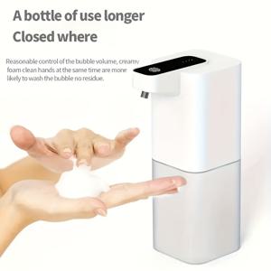 TEMU 자동 비누 분무기, 벽걸이/대수, 충전식 리튬 배터리, USB 충전, 플라스틱, 욕실, 주방, 가정, 사무실, 크리스마스 파티 선물, 새해 선물