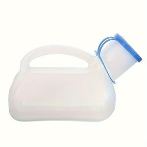 TEMU 남성과 여성을 위한 휴대용 여행용 화장실, 용량 33.81 온스, 휴대가 편리한 손잡이가 있는 넓고 누수 방지 가능한 유리, 자동차, RV, 캠핑 및 야외 활동에 매우 적합 - 내구성이 뛰어난 플라스틱 재질
