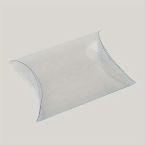 TEMU 50개 베개 상자 세트 - 중성색 5가지(베이지, 화이트, 블랙, 핑크, 레드), 투명 PVC 창문 포함, 고품질 종이 및 PVC 혼합 소재, 파티 선물 포장용, 홈 데코, 모던 디자인