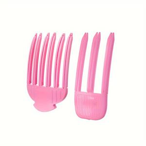 TEMU 투피스 세트, 머리 뿌리 고정 클립 스타일링 빗, 머리 볼륨 아티팩트, 하이 크라운 아티팩트, 헤어 드라이어 스타일링, 뚱뚱한 머리 뿌리 강화 빗 세트, 모든 헤어스타일에 적합, 일상 스타일링 헤어드레싱 도구