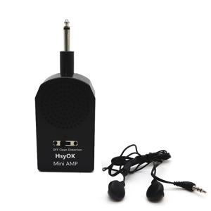 TEMU HUOSHEN-MI 미니 기타 앰프, 클린 & 디스토션 톤, 2W 출력, 컴팩트 메탈 디자인, 3.5mm MP3 & 이어폰 입력, DC 9V 또는 배터리 작동 (어댑터 케이블 포함), 컴팩트 오디오 기어 | 슬릭 메탈 앰프 | 메탈 구조, 미니 앰프
