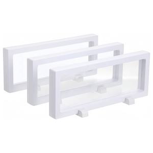 TEMU 3 세트 3D 플로팅 디스플레이 박스, 광택 있는 마감, 보석, 고대 표본, 도전 동전, 메달, 핀, 전술 패치용 플라스틱 걸이 프레임 - 전기 없음