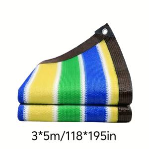 TEMU 컬러풀 선쉐이드 세일 아이렛 포함 - 내구성 있고 자외선 차단 플라스틱, 71-80% 빛 차단 - 온실 및 야외 사계절 사용에 이상적