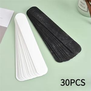TEMU 30개 일회용 조절 가능한 미끄럼 방지 캡 스웨트 스티커 - 야구 및 골프 모자용 접착식 브림 땀 밴드, 화이트 & 블랙, 무향, 전원 필요 없음, 모자 땀이 흡수되는 패드 | 기능성 액세서리 | 접착식 스웨트 패드