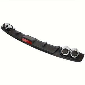 TEMU 범용 리어 범퍼 스포일러, 후면 차량 ABS 스포일러, 128cm/50인치 차량 후면 범퍼 립 디퓨저 스포일러, 4개의 배기 파이프 장식