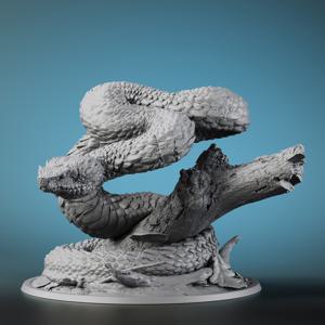 TEMU 생생한 50mm 바이퍼 스네이크 미니어처 - RPG & 테이블탑 게임용 무색 레진 피규어, 던전 마스터 & 수집가에게 완벽함