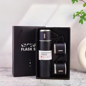 TEMU 핑크 진공 스테인리스 스틸 병과 컵 세트 - 뜨거운 및 차가운 음료용 500ml/16.9oz 머그컵, 크리스마스, 할로윈, 부활절, 학교 복귀, 야외 모험을 위한 완벽한 선물