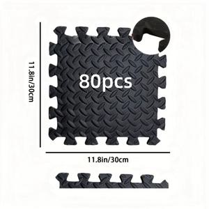 TEMU 40cm x 60cm 인터락킹 폼 바닥 매트, 방음 및 미끄럼 방지, 메탈릭 무지개 빛 디자인, 집, 사무실, 침실, 거실용 - 전체 보호