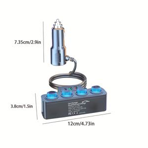 TEMU KSLMIMA 멀티포트 차량용 충전기 어댑터 4구 소켓 자동차 플러그 어댑터 - 12V USB 소켓 포함, 스마트 스플리터 - 12-24V 차량용 충전기에 적합|멀티탭