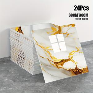 TEMU 12/24pcs Nordic Luxury Marble Tile Stickers 11.8