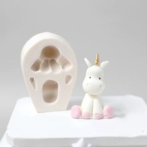 TEMU DIY 공예용 1개 3D 유니콘 실리콘 몰드 - 레진, 클레이, 캔디 및 베이킹에 다용도 - 케이크 장식 및 창의적인 프로젝트에 완벽한 레진 아트 용품 | 기발한 디자인 | 다양한 사이즈 구멍, 실리콘 베이킹 몰드