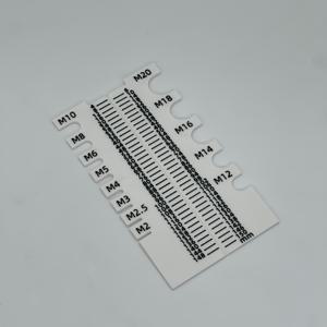 TEMU 1개 화이트 핸드헬드 정밀 나사 및 볼트 게이지 - M2-M20(4-150mm), 명확한 스케일 표시가 있는 측정 도구, 내구성 있는 휴대용 디자인, 기계공과 DIY 엔지니어를 위한 - 전문가와 DIY 애호가를 위한 이상적인 선물, 아버지의 날 선물