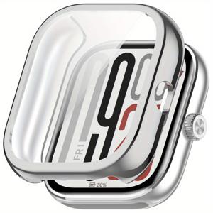 TEMU Xiaomi Redmi Watch 5용 케이스 및 스크린 보호기 콤보, 부드러운 TPU 풀 커버리지 충격 방지 범퍼 프레임, 긁힘 방지 유연한 필름, 내구성 있는 미끄럼 방지 디자인, 남성 및 여성용 시계 액세서리