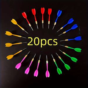 TEMU 20개 바 다트, 다트 메탈 팁 세트, 다트보드용 메탈 다트, 스틸 팁 다트 컬러풀 다트 15개 6g 다양한 색상