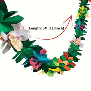 TEMU 열대 종이 꽃 화환, 하와이안 루아우 티키 바 파티 장식용 티슈 플라워 배너, 3D 컬러풀 인공 꽃 벽 배경, 사진 소품 및 홈 & 룸 월드 스테니어