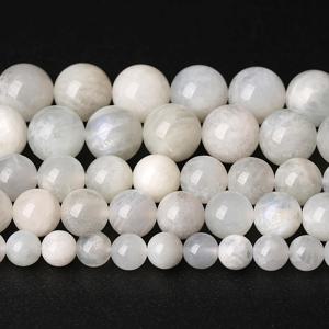 TEMU 천연 문스톤 비즈 8mm - DIY 쥬얼리 만들기, 독특한 매력 팔찌 및 목걸이 공예 재료를 위한 천연 보석