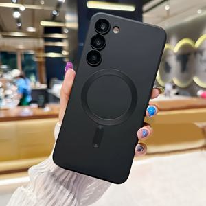 TEMU 삼성 갤럭시 S25 울트라, S25 플러스, S25 FE, S24 시리즈, S23, S22, S21, S20 FE를 위한 다양한 모델을 위한 소프트 매트 자기 폰 케이스, 카메라 렌즈를 특징으로 합니다.|S21케이스