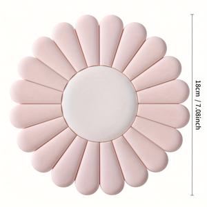 TEMU 1pc Chic Daisy Flower 실리콘 트리브 매트 - 주방 카운터탑용 미끄럼 방지, 열 저항 핫 패드, 뜨거운 음식 및 냄비에 적합, 현대적인 디자인, 쉽게 청소 가능, 크리스마스, 부활절, 추수감사절, 어머니의 날, 팔마 선데이, Chic Daisy 디자인에 이상적