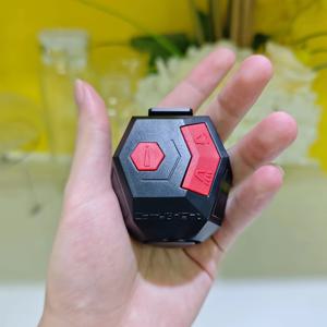 TEMU 1pc USB 충전식 자전거 호른 벨 - 자전거 및 스쿠터용 120db 큰 절도 알람, 내구성이 뛰어난 ABS 소재, 빨간 사고 알림 표시자와 함께 현대적인 블랙 디자인 - 야외 자전거 및 스포츠에서 필수적인 안전 장비, 자전거 액세서리 | 세련된 자전거 디자인 | USB 충전식 호른, 자전거 액세서리