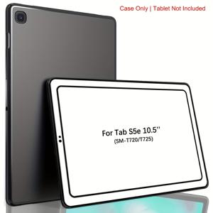 TEMU 삼성 갤럭시 Tab S5.5인치 2019 SM-T720 SM-T725용 첸지아신 TPU 블랙 실리콘 케이스 - 가벼우며 미끄럼 방지, 충격 방지, 부드럽고 유연한 태블릿 보호자로 부드러운 마감을 제공하며, 태블릿 보호를 제공하며, 화려한 디스플레이를 제공하며, 유연한 케이스를 제공합니다.