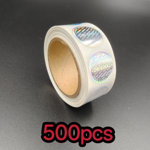TEMU 500개/1000개 침해 방지 라벨 20x20mm 정품 패턴 보안 밀봉 스티커, 레이저 오리지널 침해 방지, 선물 상자 포장용
